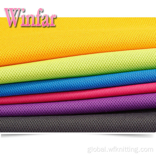 Polyester Pique Fabric 100% Polyester Polo Knitted Pique Fabric Manufactory